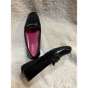 Chaps Connie Casual Horse Bit Loafers Black Shoes Size 8.5 B Classic Career